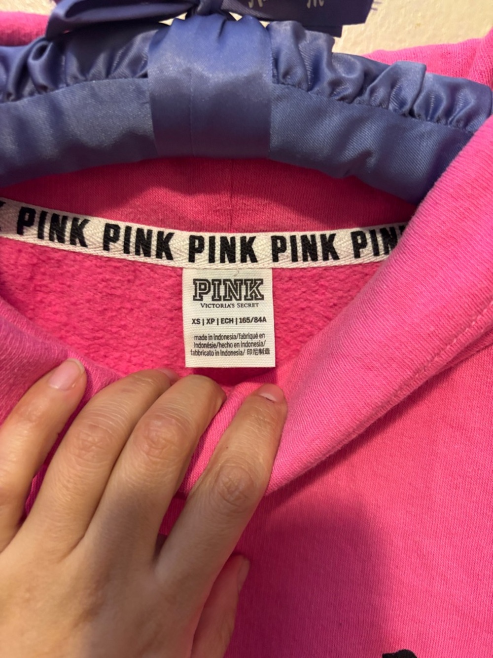 PINK Victoria's Secret Pink Colorblock Cowl Neck Pullover - Picture 4 of 4
